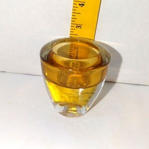 Amber and clear glass votive holder it is Dual Purpose
